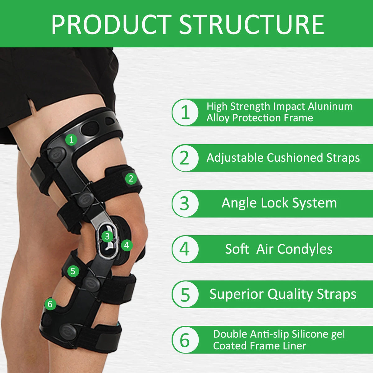 Dual-Hinge Knee Brace for Ligament Support