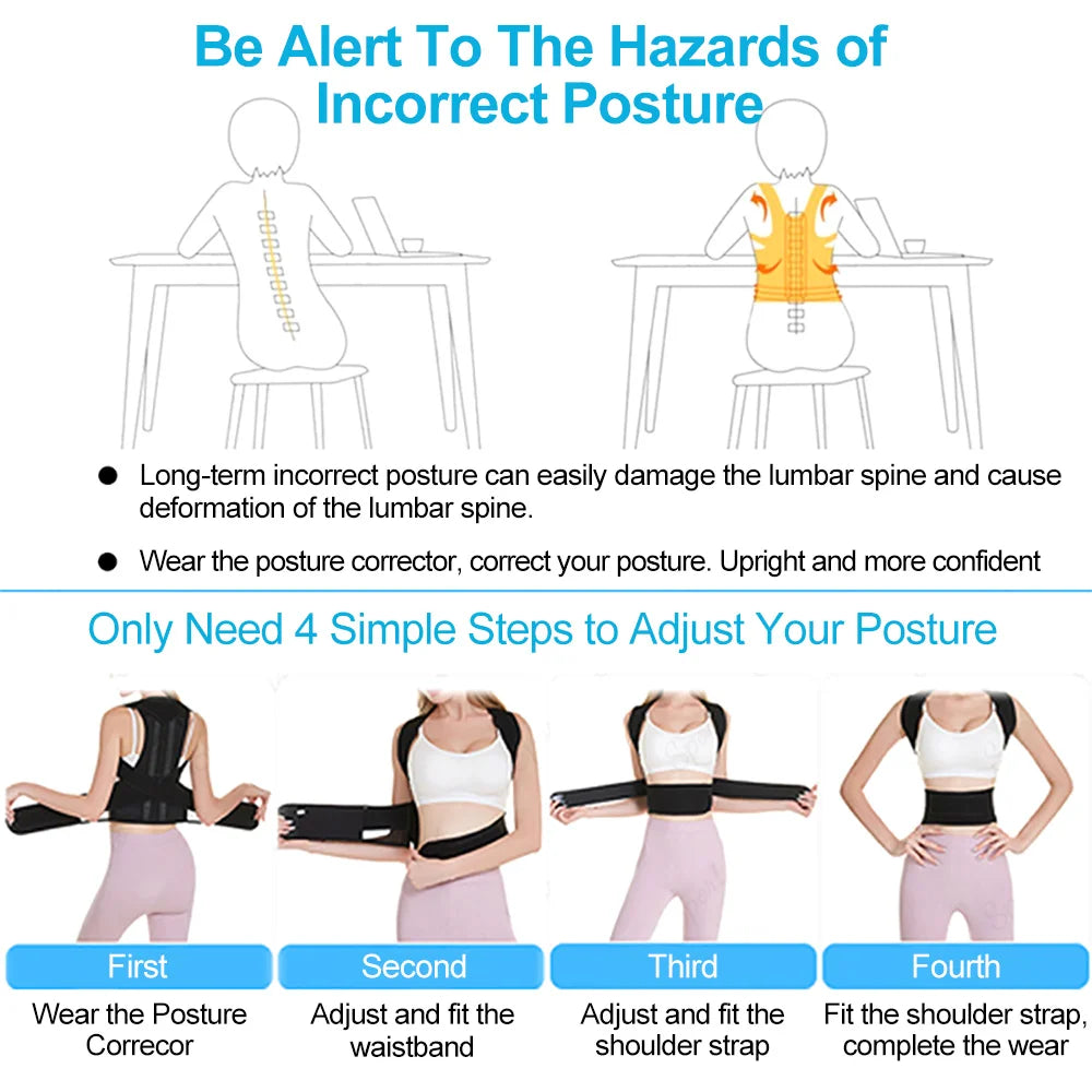 Adjustable Back and Shoulder Posture Corrector