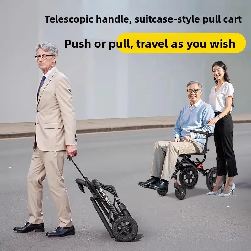Lightweight Foldable Travel Wheelchair
