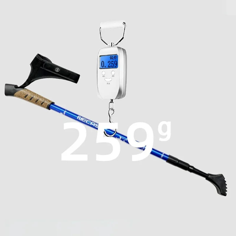 2-Piece Nordic Walking Poles, Telescopic 7075 Aluminum, 66-135 cm