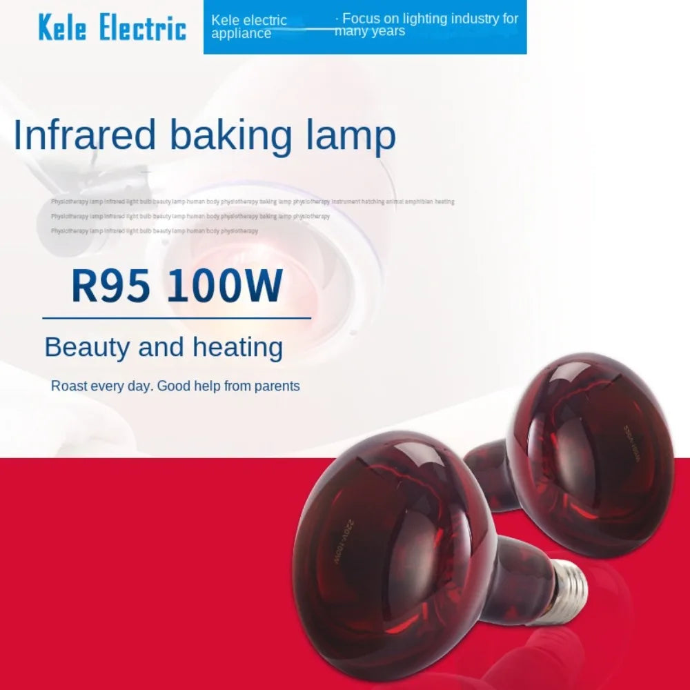 100W Infrared Heating Therapy Bulb