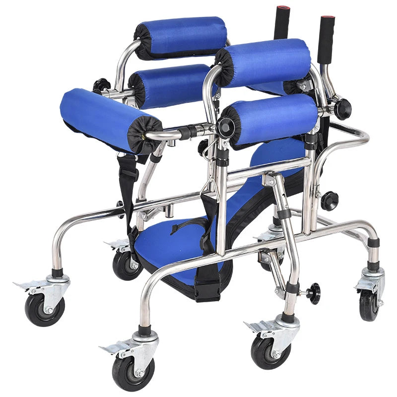 Folding Pediatric Rollator Walker and Standing Frame