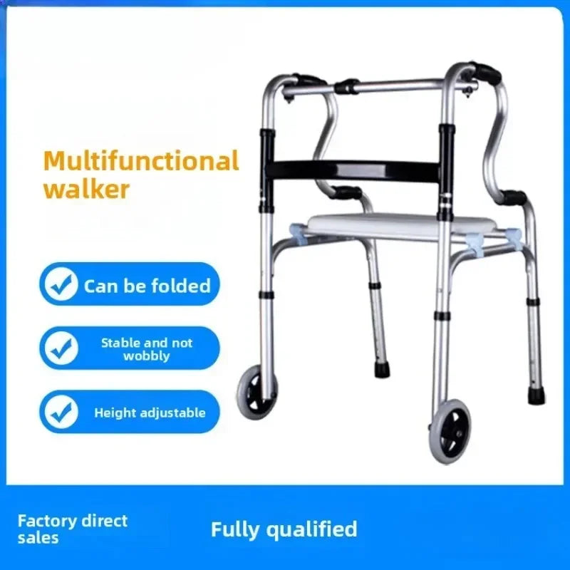 Four-Legged Walker with Cushioned Seat