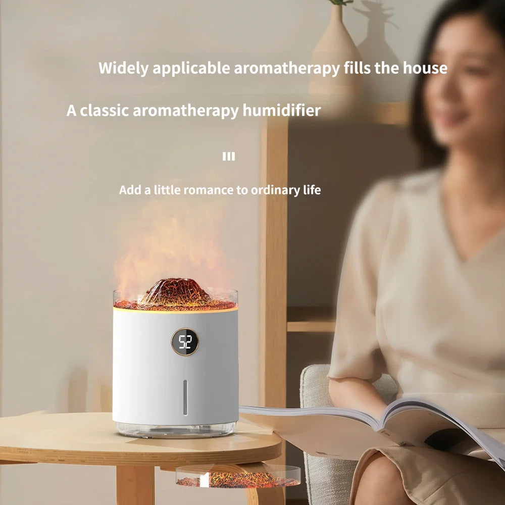Flame-Style Mist Humidifier and Aroma Diffuser