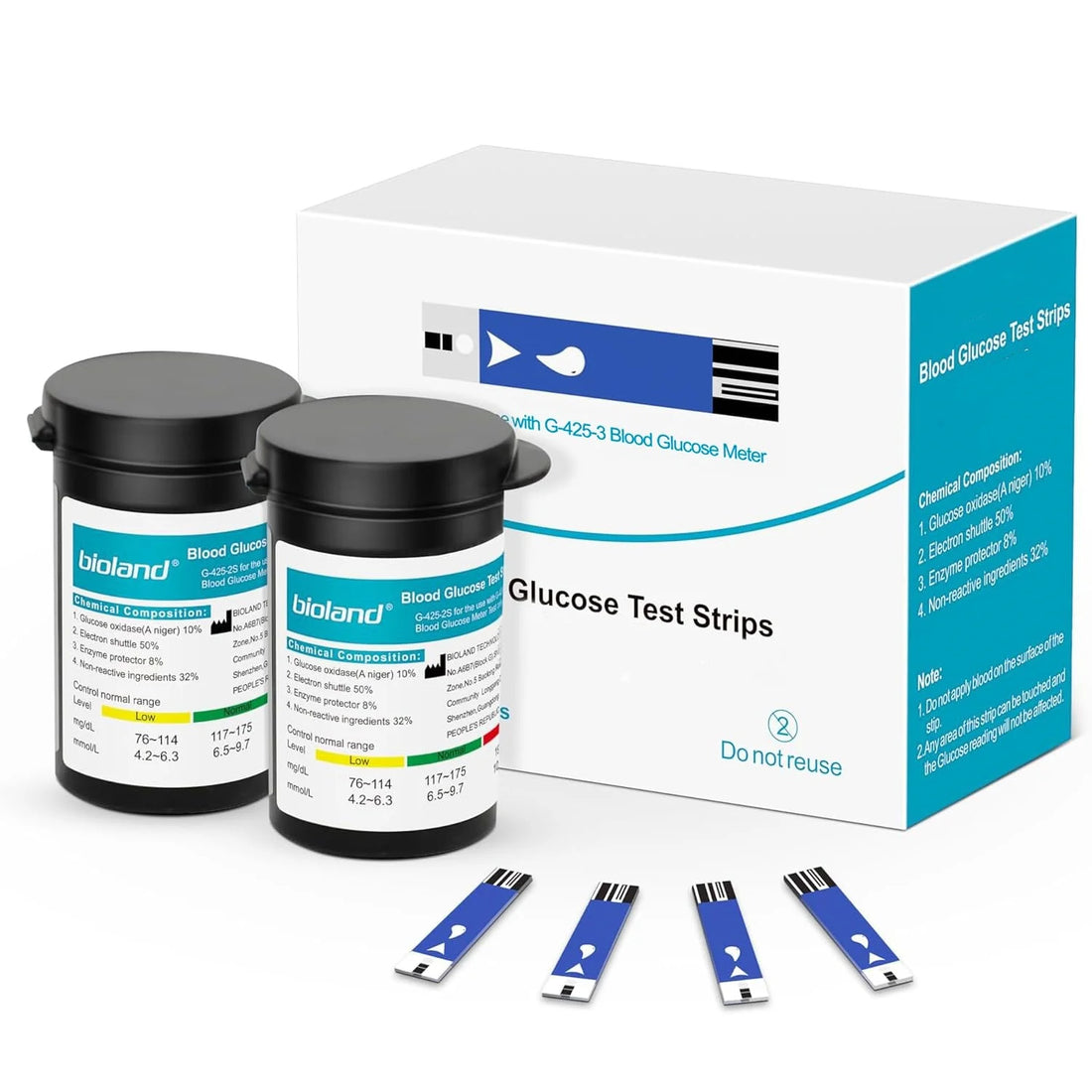 Blood Glucose Monitor Kit with Strips and Lancets