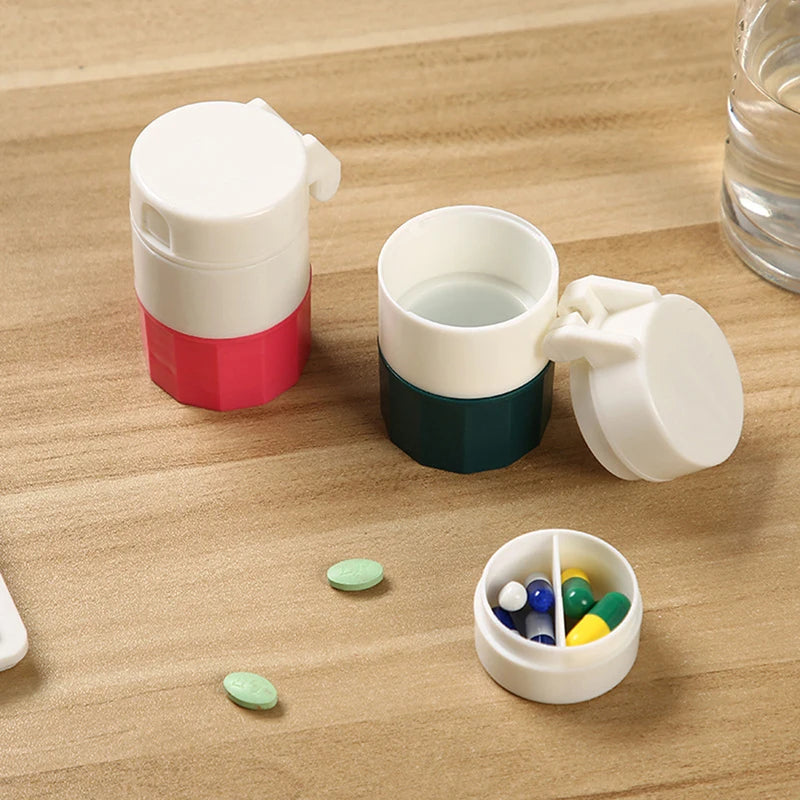 4-in-1 Pill Case with Splitter and Grinder