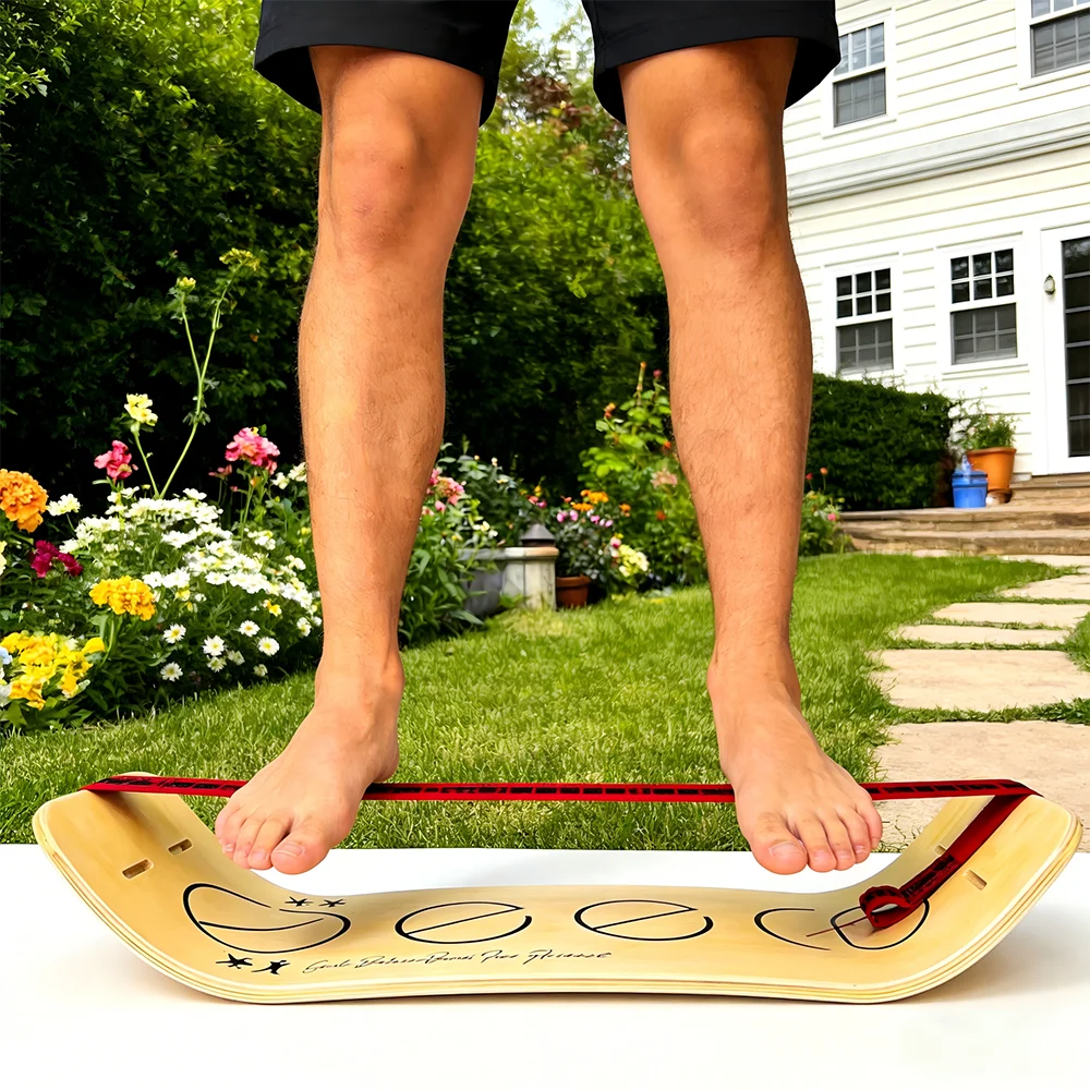 Balance Board with Strap for Leg Training