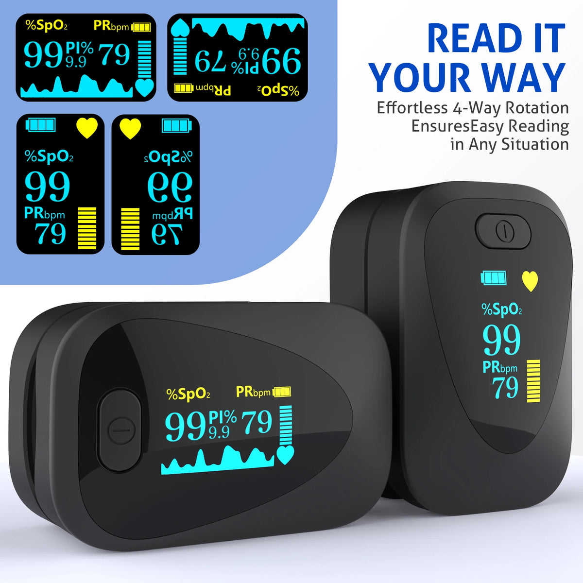 Fingertip Pulse Oximeter with OLED Display