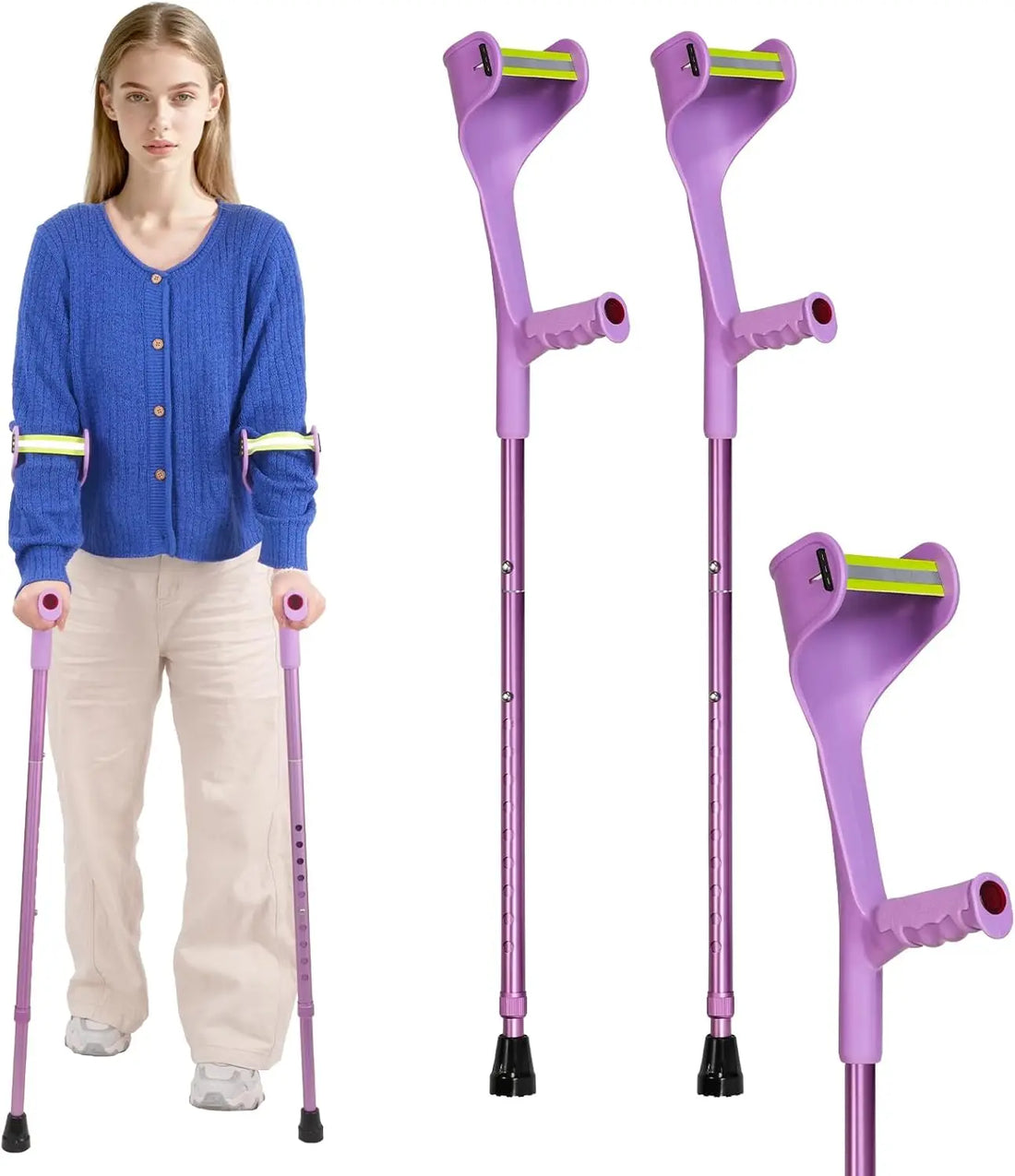 Lightweight Folding Forearm Crutch for Adults