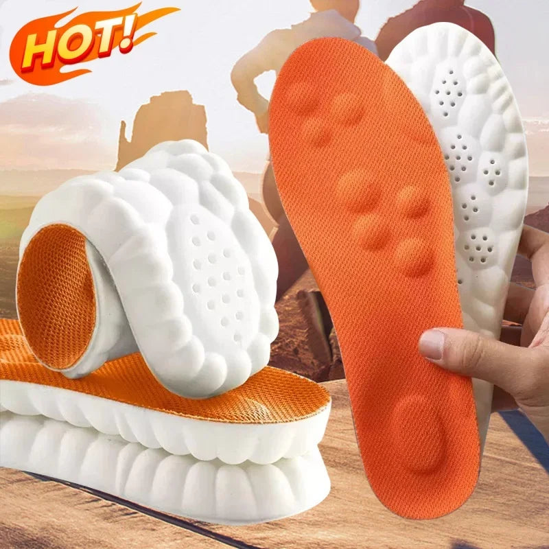 Cushioned Sports Insoles with Arch Support