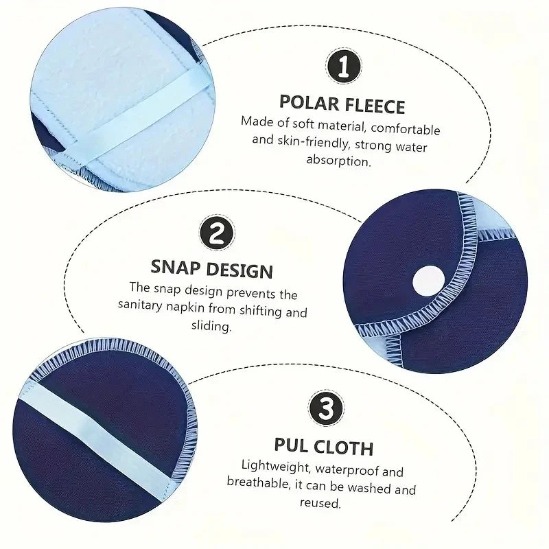 Reusable Washable Pads, Set of 8
