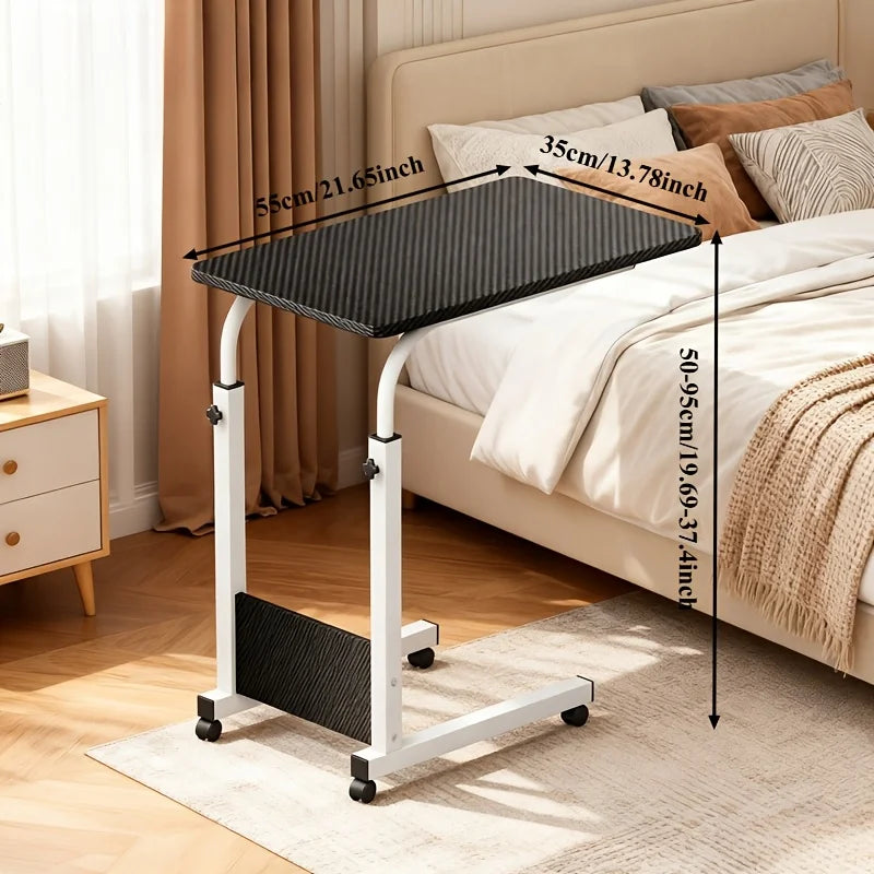 Height-Adjustable Rolling Overbed Table