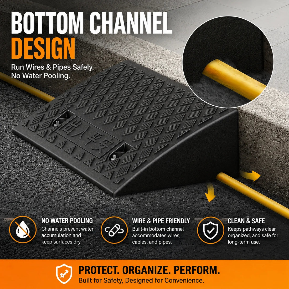 Portable Plastic Curb Ramp Set for Driveways and Sidewalks