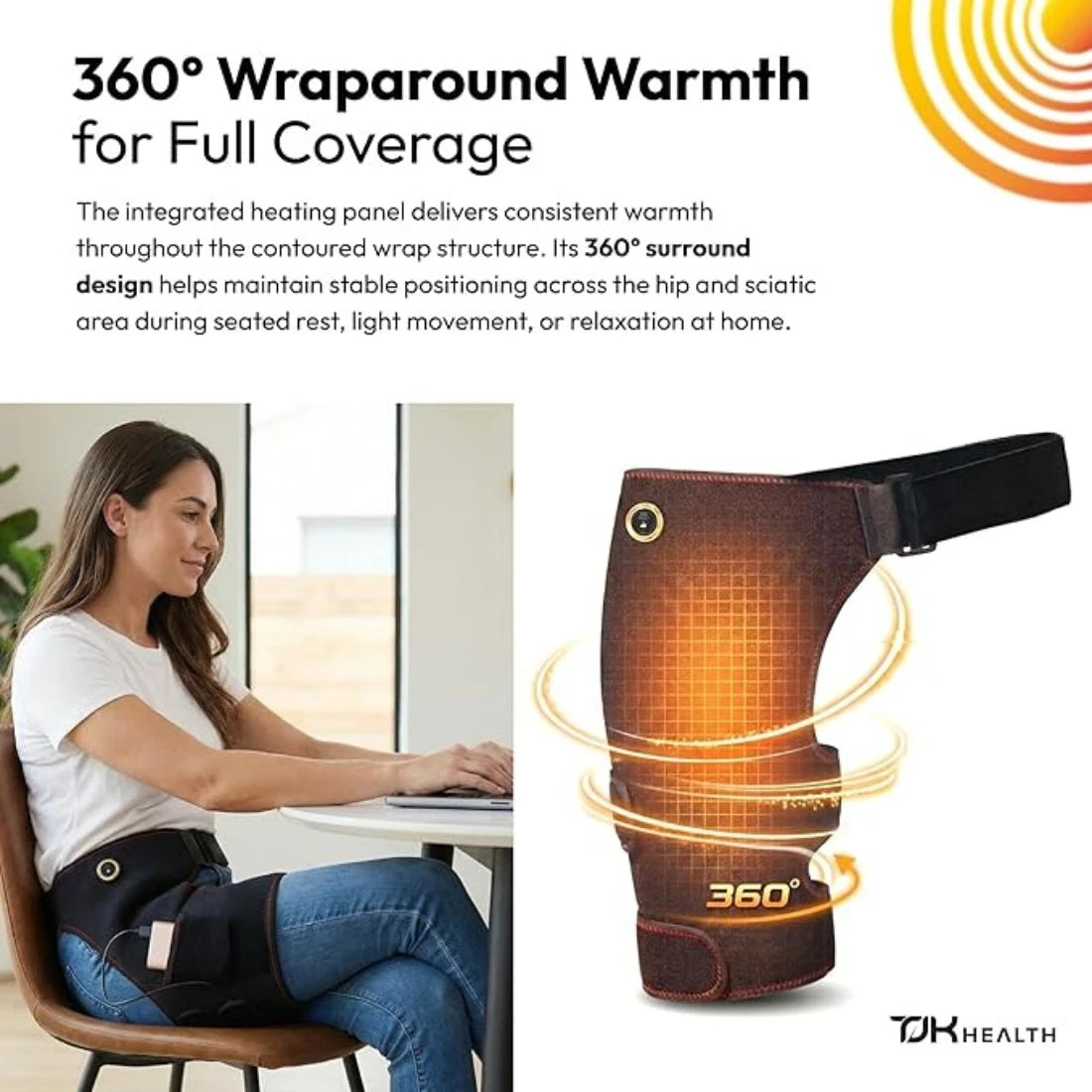 Cordless Heated Hip and Leg Massage Brace