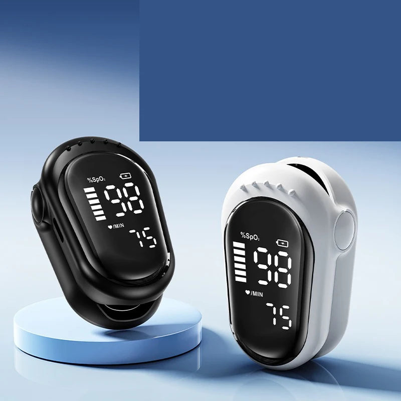 Rechargeable Fingertip Pulse Oximeter, Large HD Screen