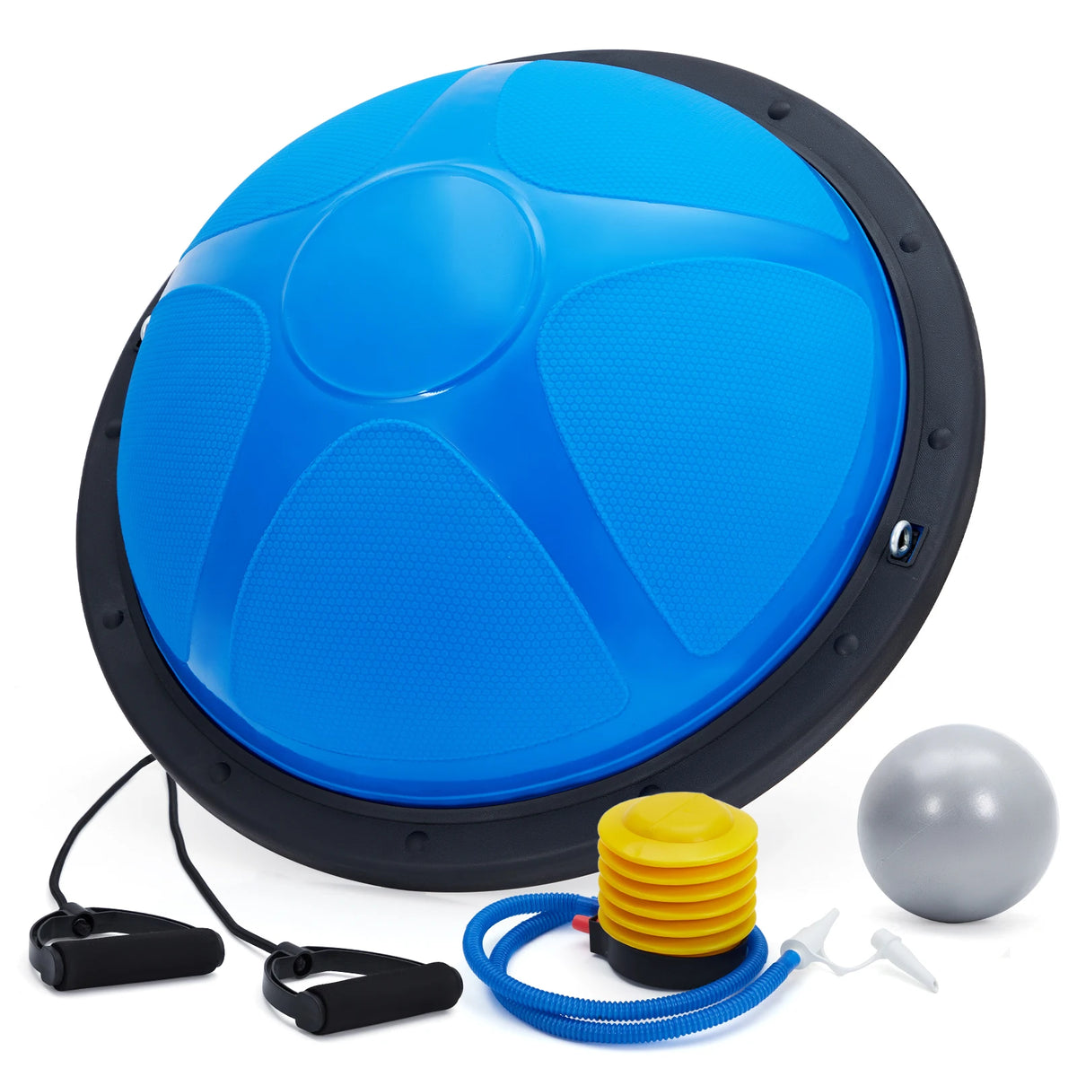 Half Exercise Ball Trainer with Bands and Pump