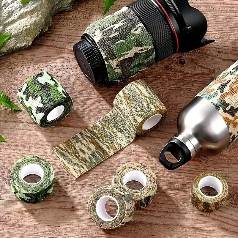 Camouflage Self-Adhesive Cohesive Wraps, 12 Rolls