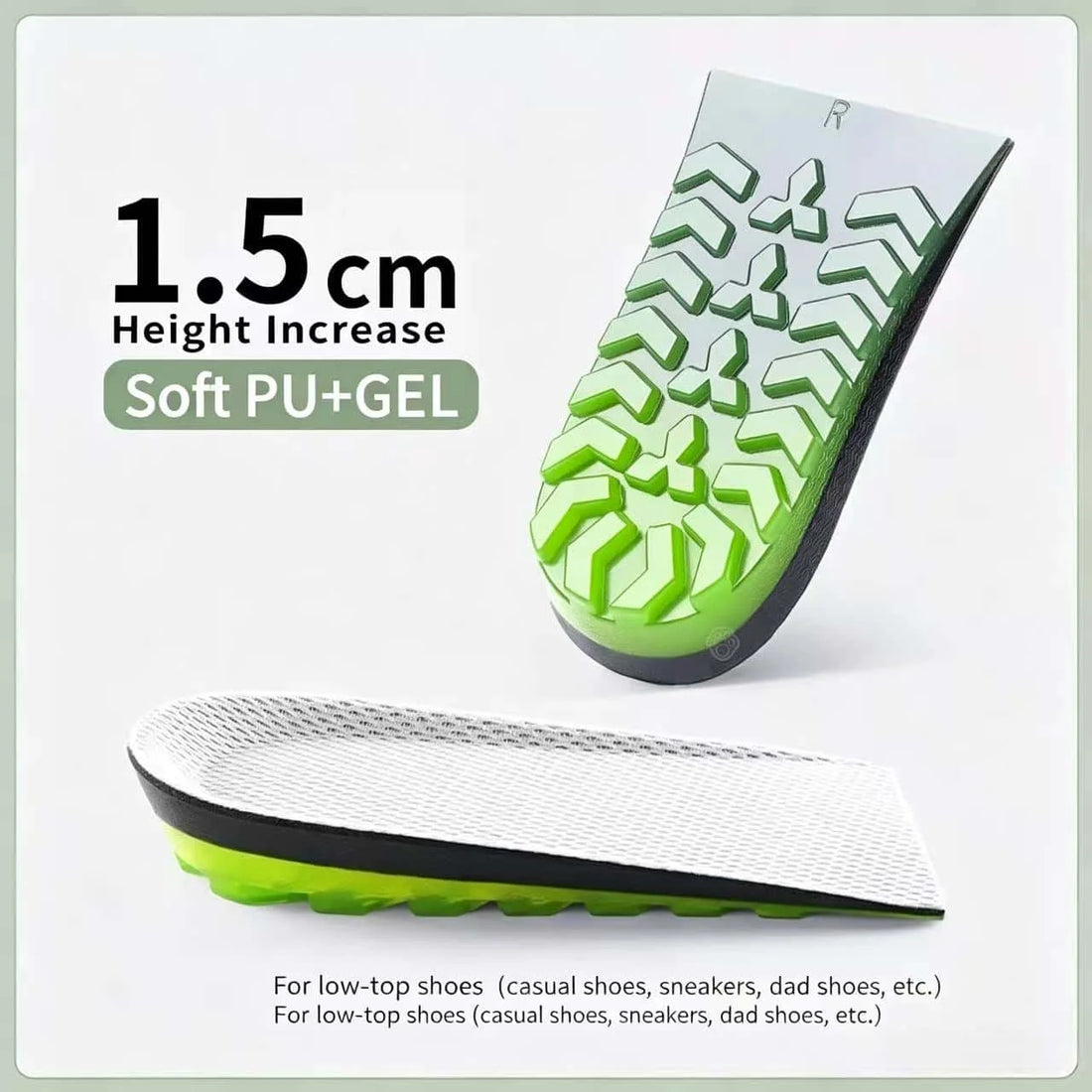 Non-Slip Height-Increasing Heel Lift Insoles