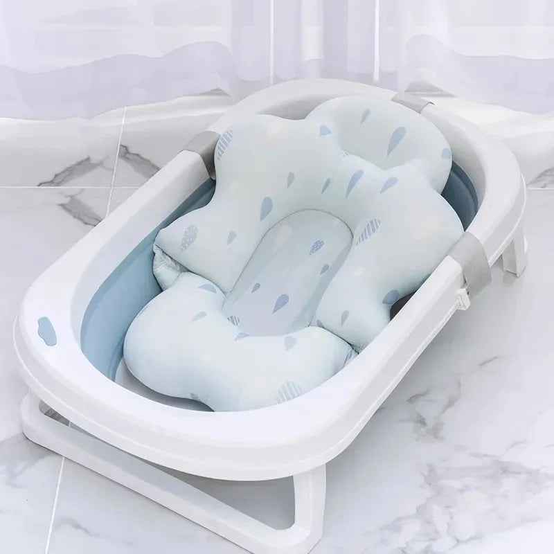 Soft Newborn Bath Mat with Non-Slip Pad