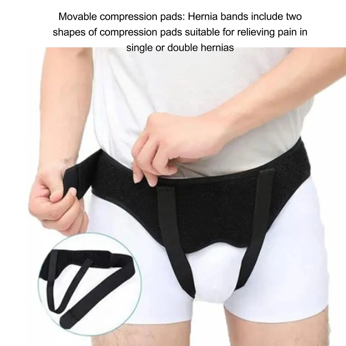Adjustable Inguinal Hernia Band with Foam Pad