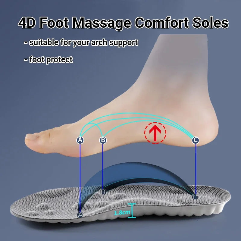 Memory Foam Sports Insoles with Arch Support