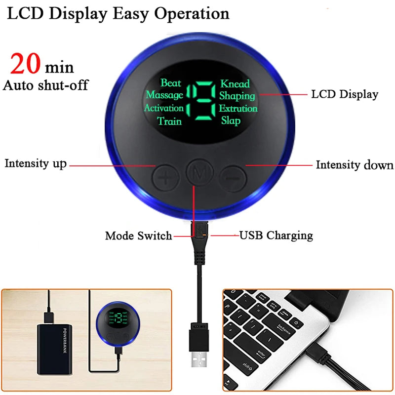 Rechargeable EMS Foot Massager Pad with Remote