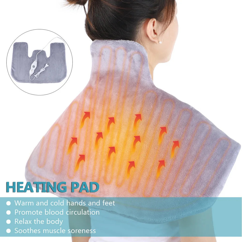 Electric Neck and Back Heating Pad Wrap