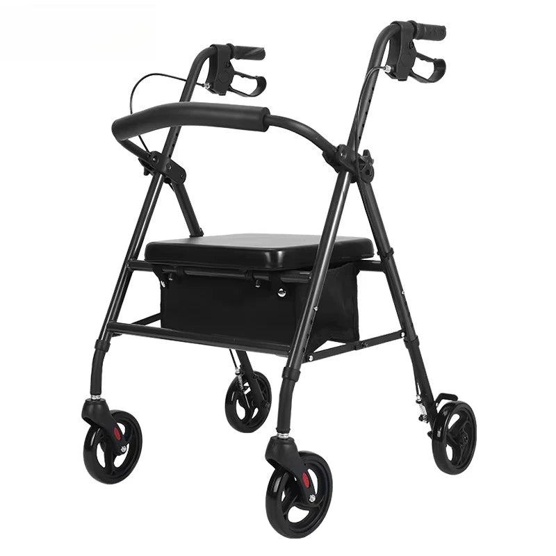 Folding Rollator Walker with Soft Seat