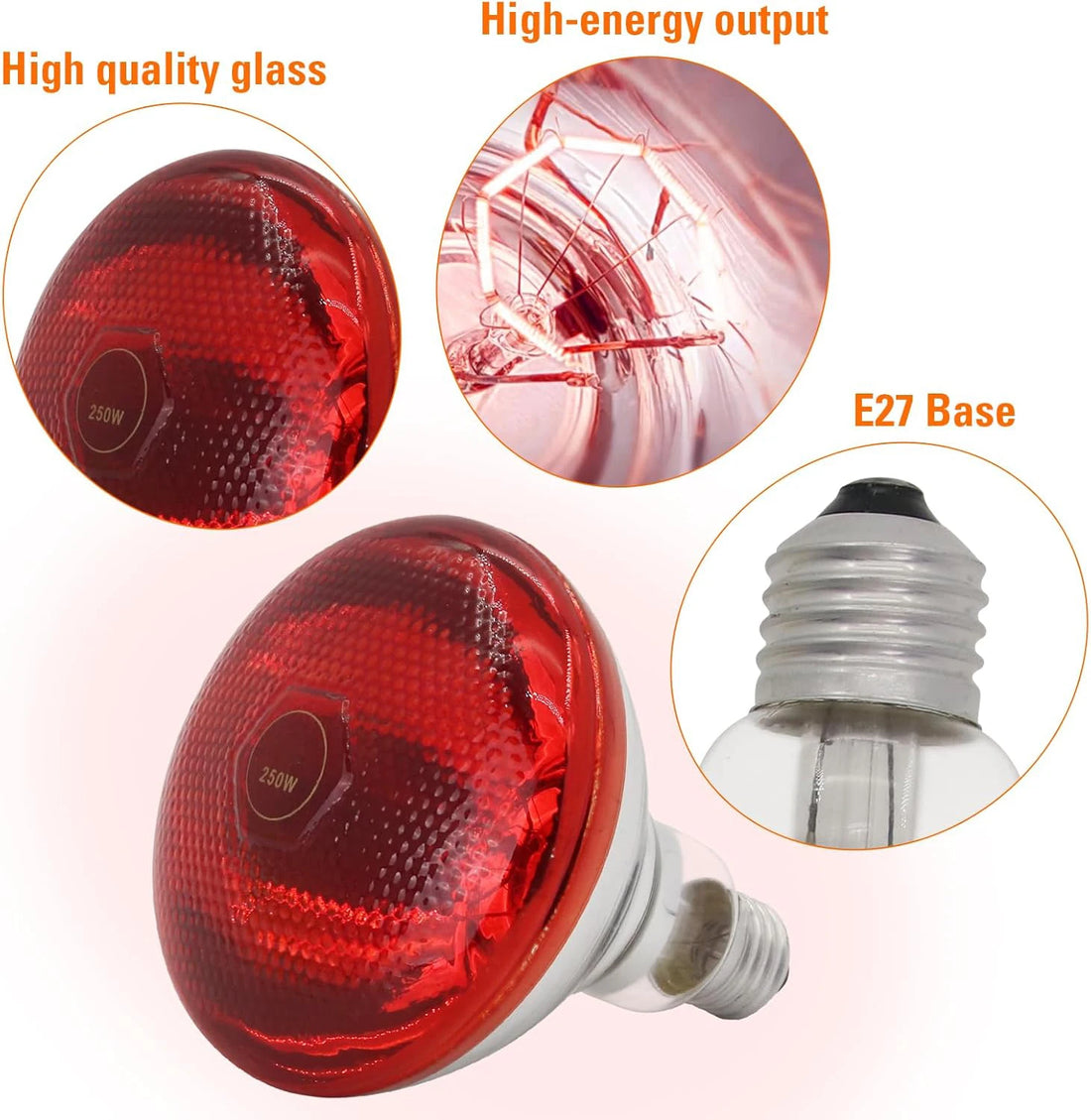 250W 110V Infrared Heat Lamp Bulb