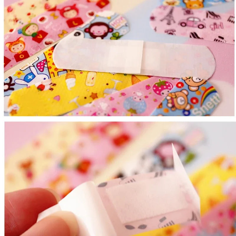 Kids’ Cartoon Adhesive Bandages, 100 Pack