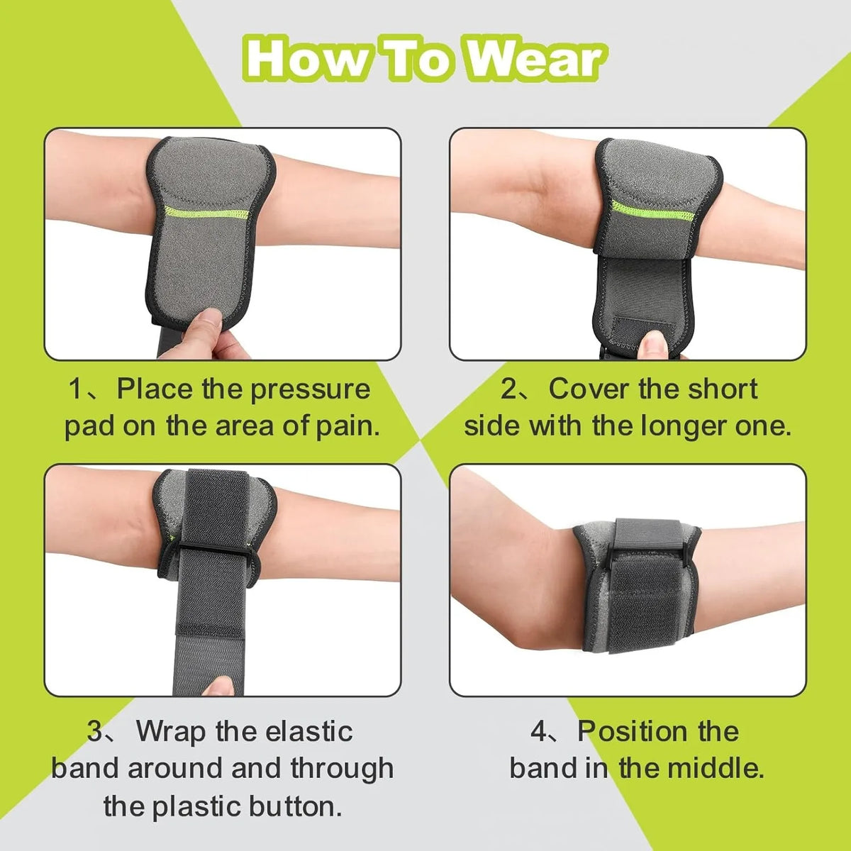 Knitted Elbow Strap with Gel Pad