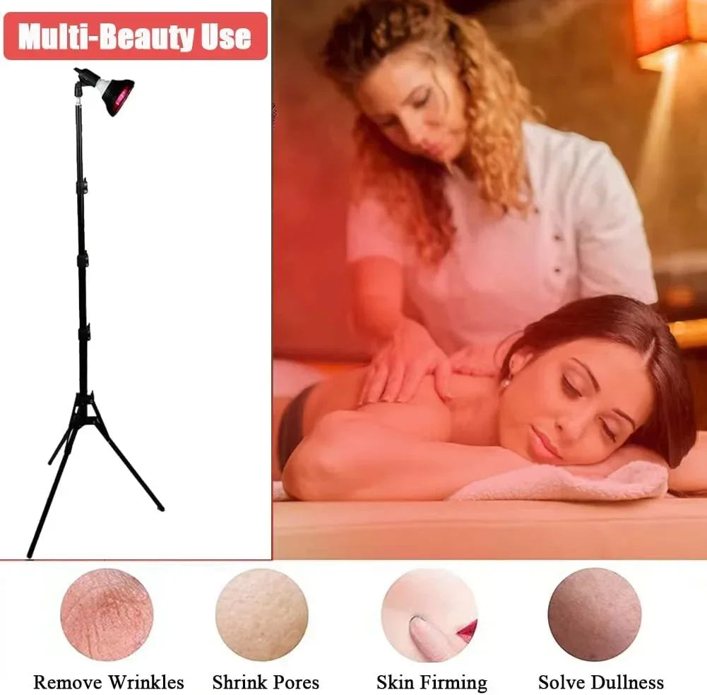 Red and Infrared Light Therapy Lamp with Stand