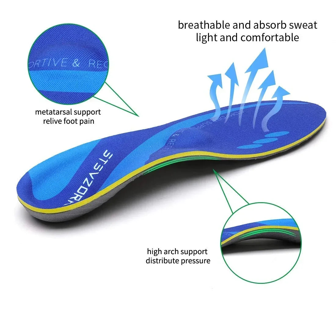Arch Support Orthotic Insoles for Walking and Running