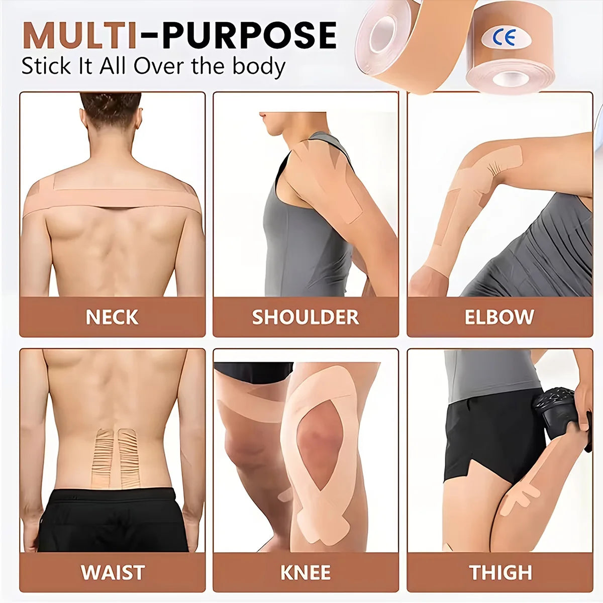 Breathable Cotton Kinesiology Tape 5cm x 5m