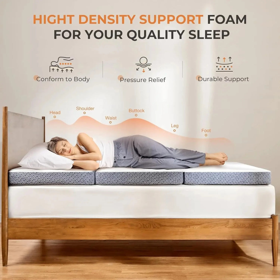 Foldable Memory Foam Mattress