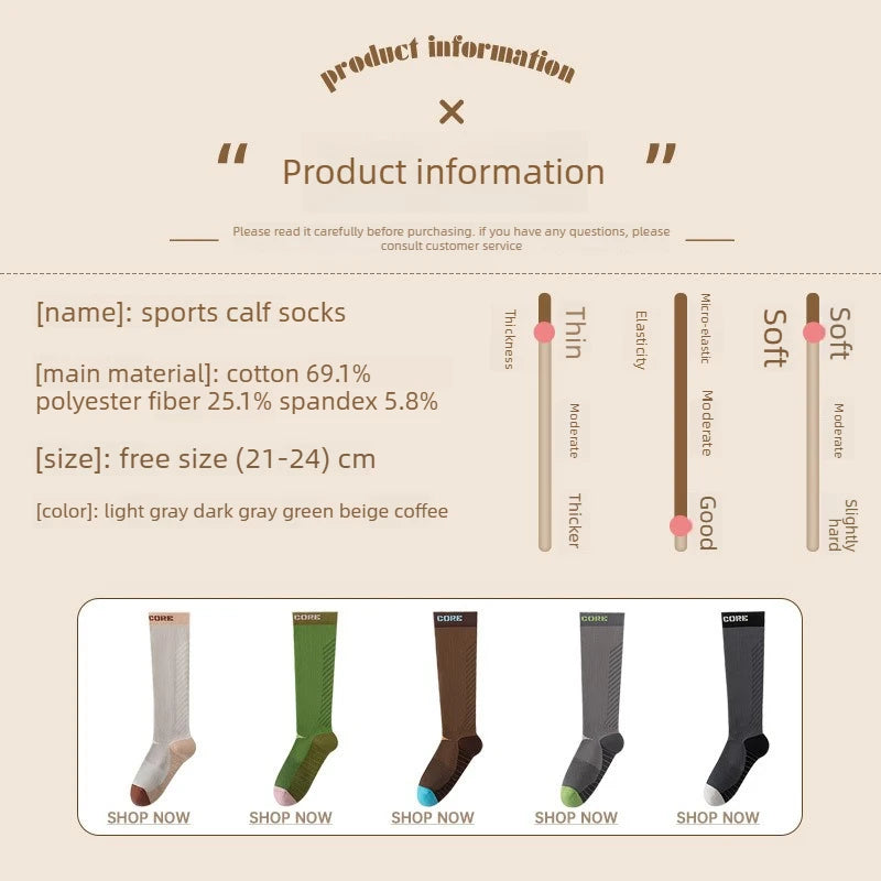 Women's Calf Compression Socks with Terry Sole