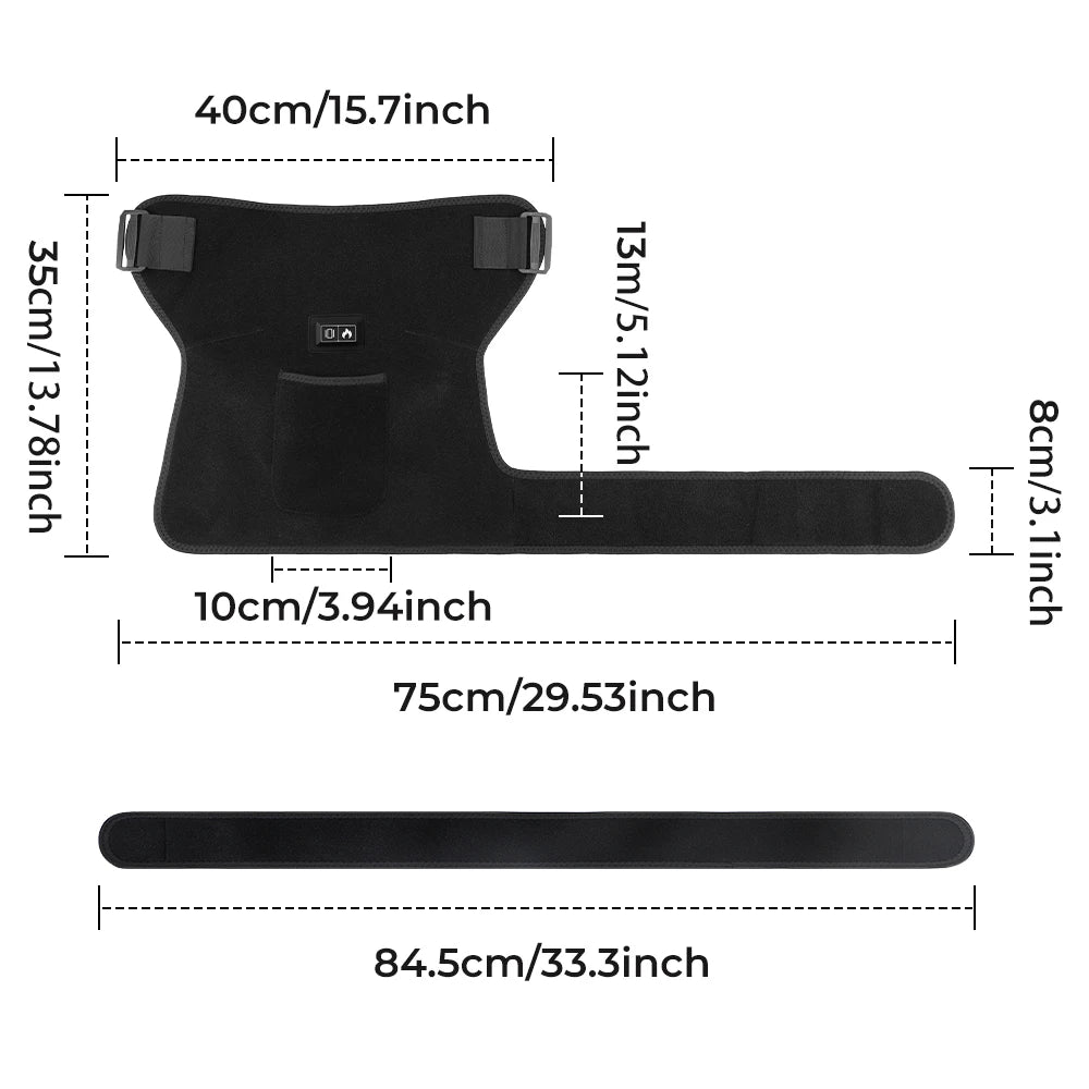 Vibration Massage Belt with Heat and LED Light