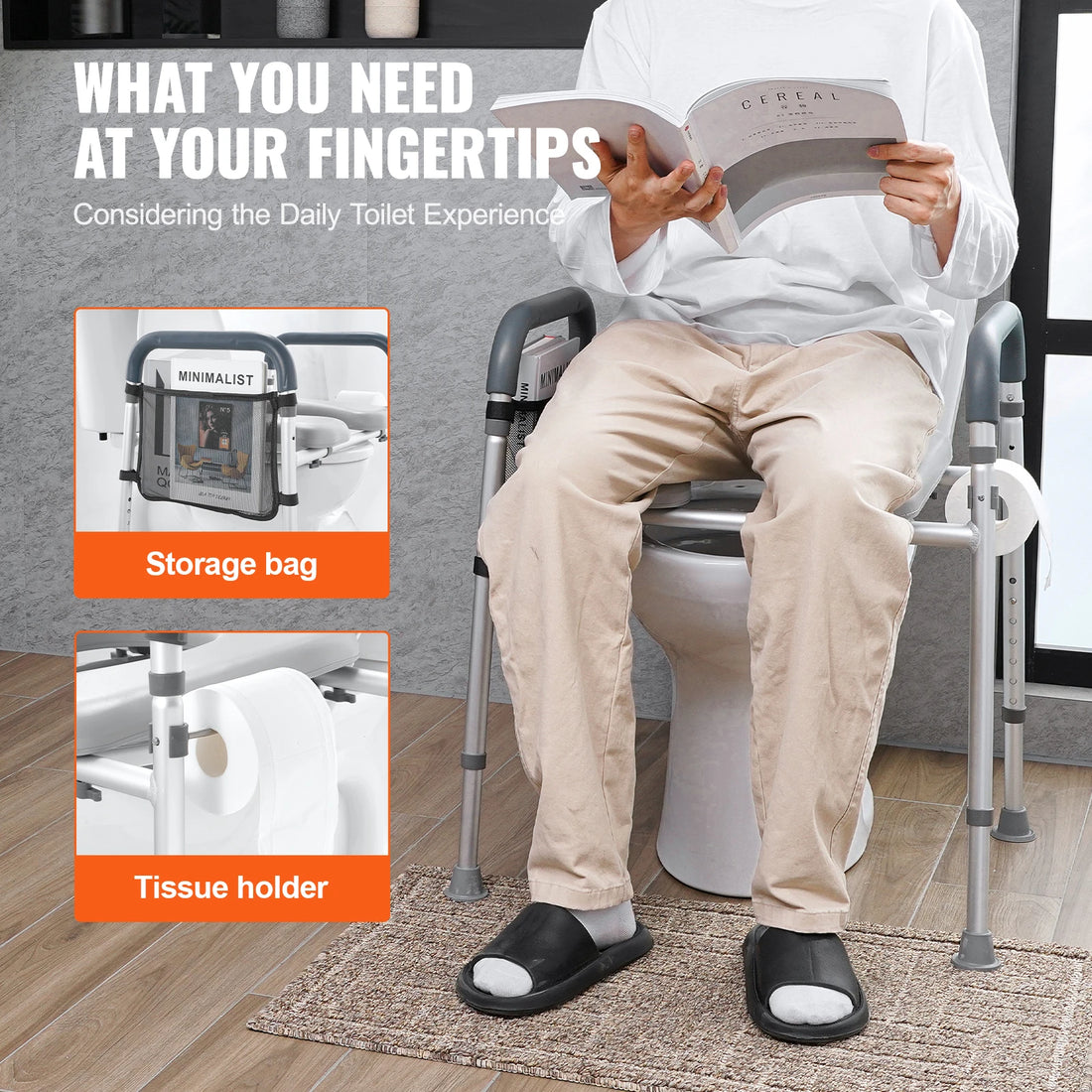 Raised Toilet Seat with 7 Height Settings