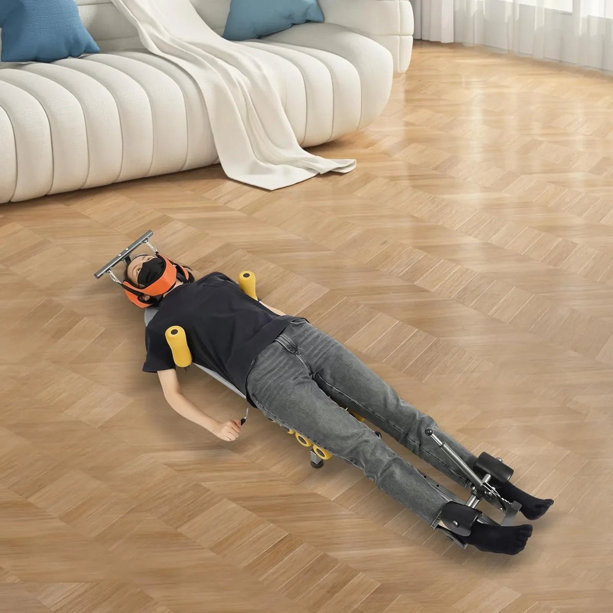 Adjustable Back Stretcher for Cervical and Lumbar Traction