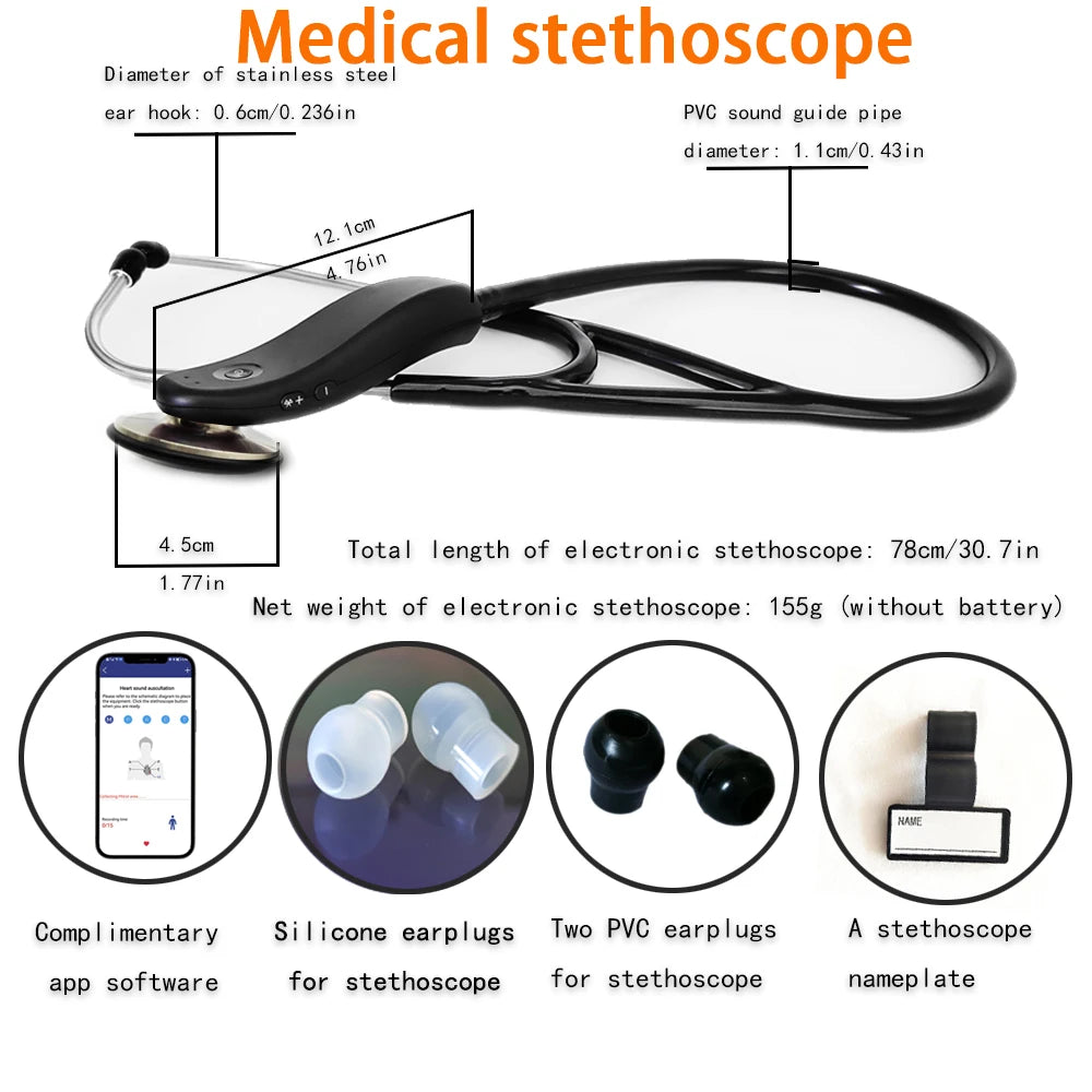 Bluetooth Digital Stethoscope with Record Storage