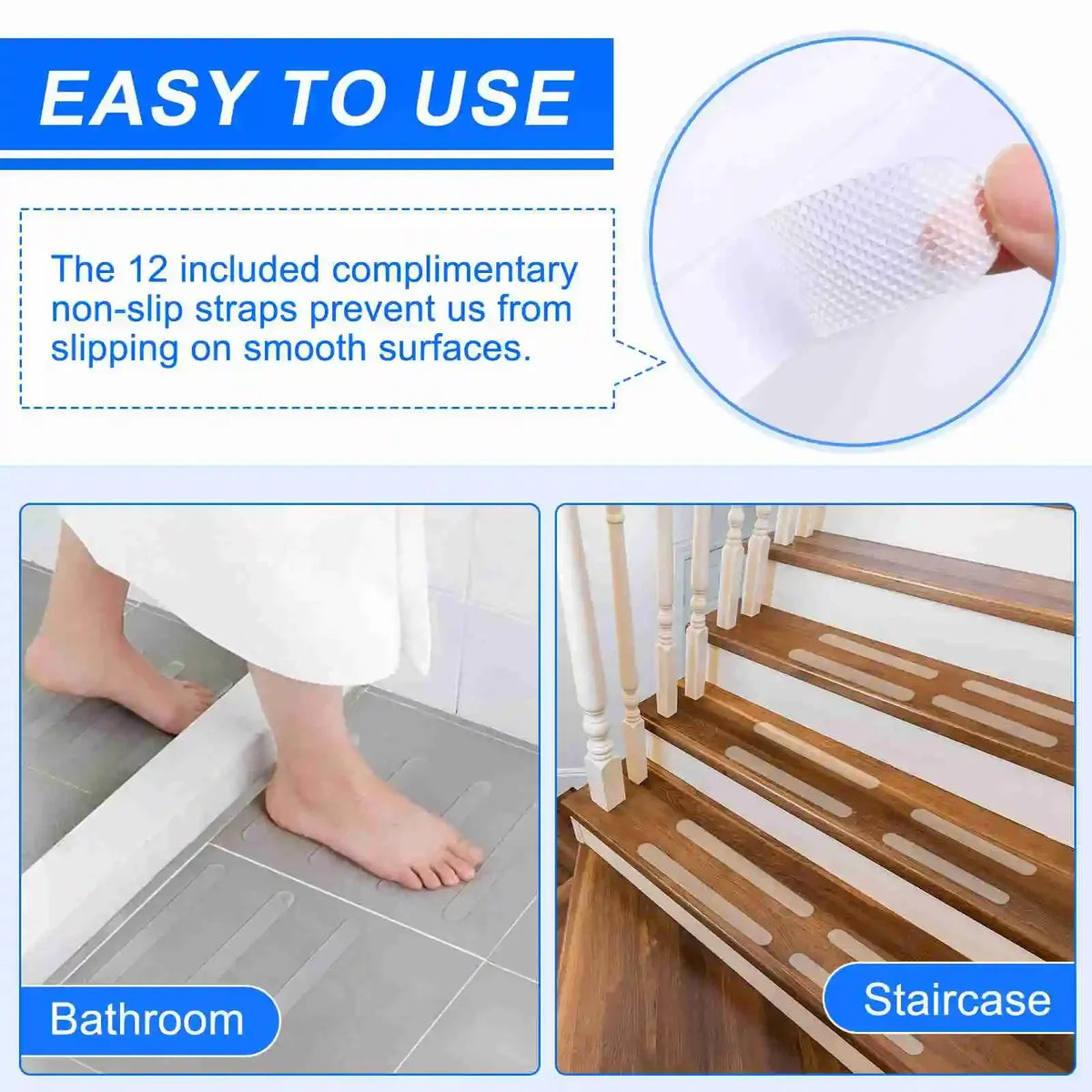 Bathroom Grab Bar with Non-Slip Silicone Grip