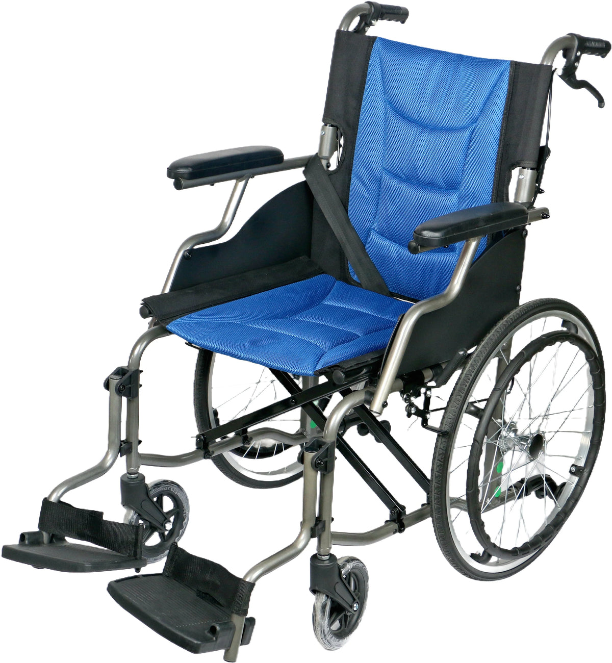 Adjustable Folding Manual Wheelchair, 150kg Capacity