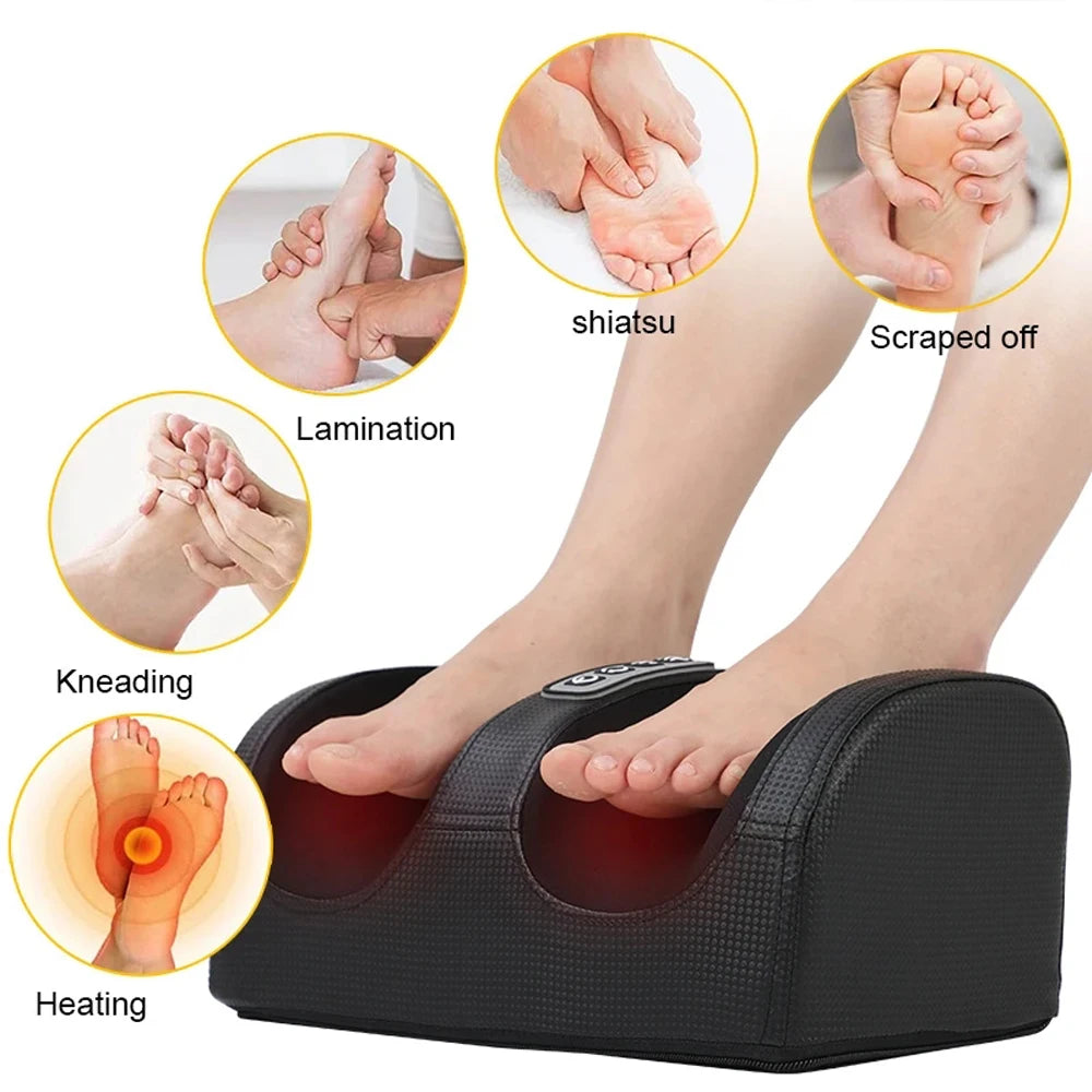 Electric Foot Massager with Heated Rollers