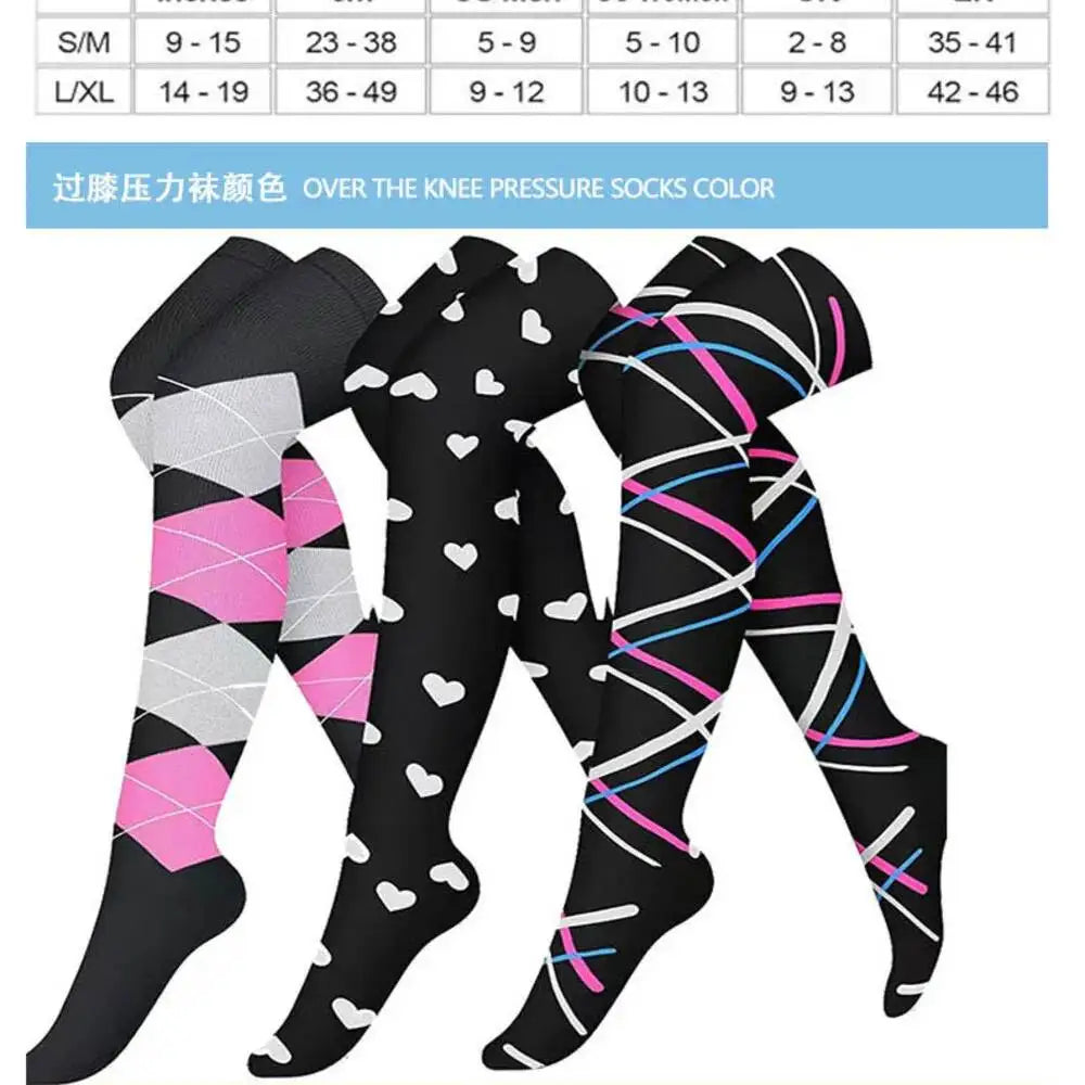 Unisex Compression Stockings for Hiking and Running