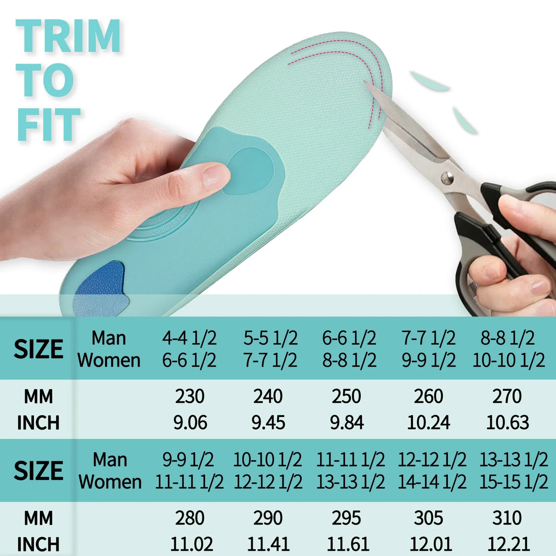 High Arch Support Orthotic Insoles
