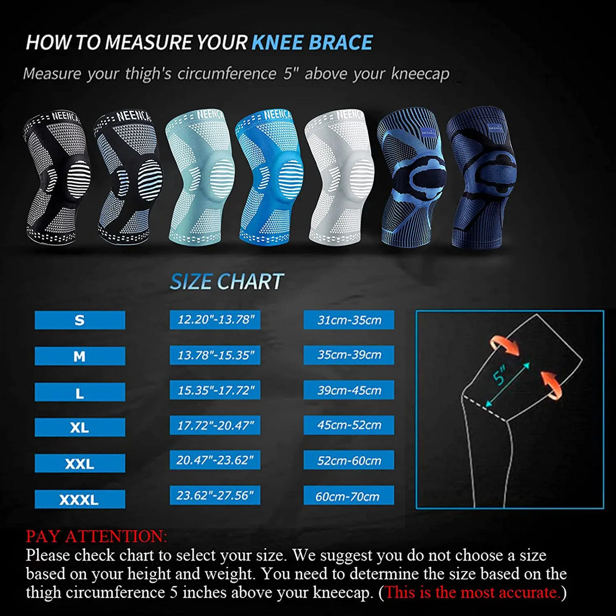 Knee Brace Support with Side Stabilizers