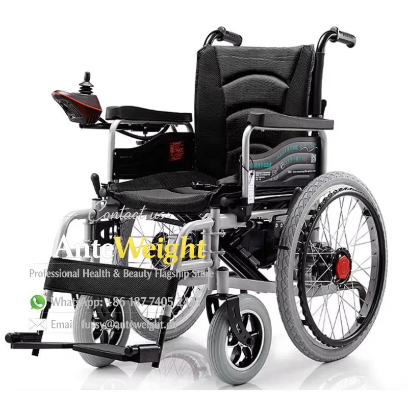 Foldable Lightweight Electric Wheelchair with Anti-Tilt Design