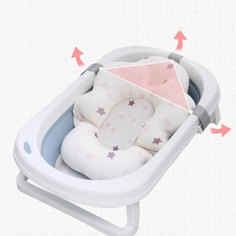 Soft Newborn Bath Mat with Non-Slip Pad