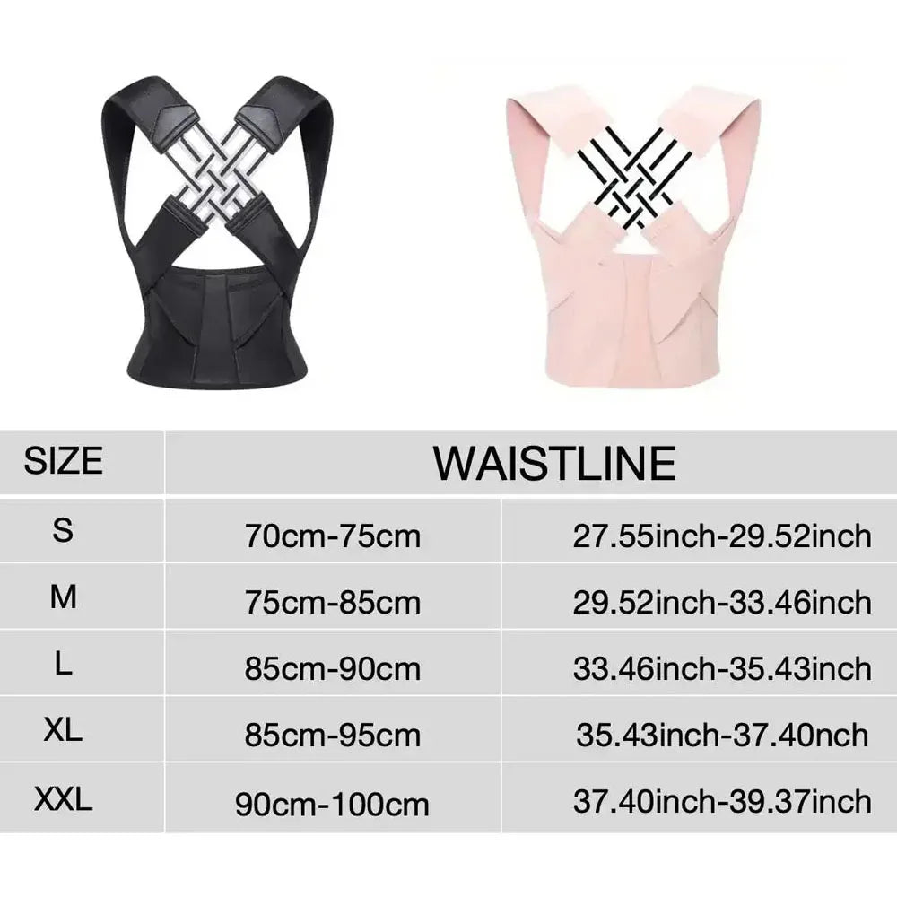 Breathable Back Posture Corrector with Shoulder Support