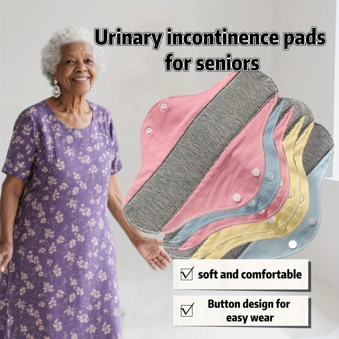 Reusable Washable Incontinence Pads